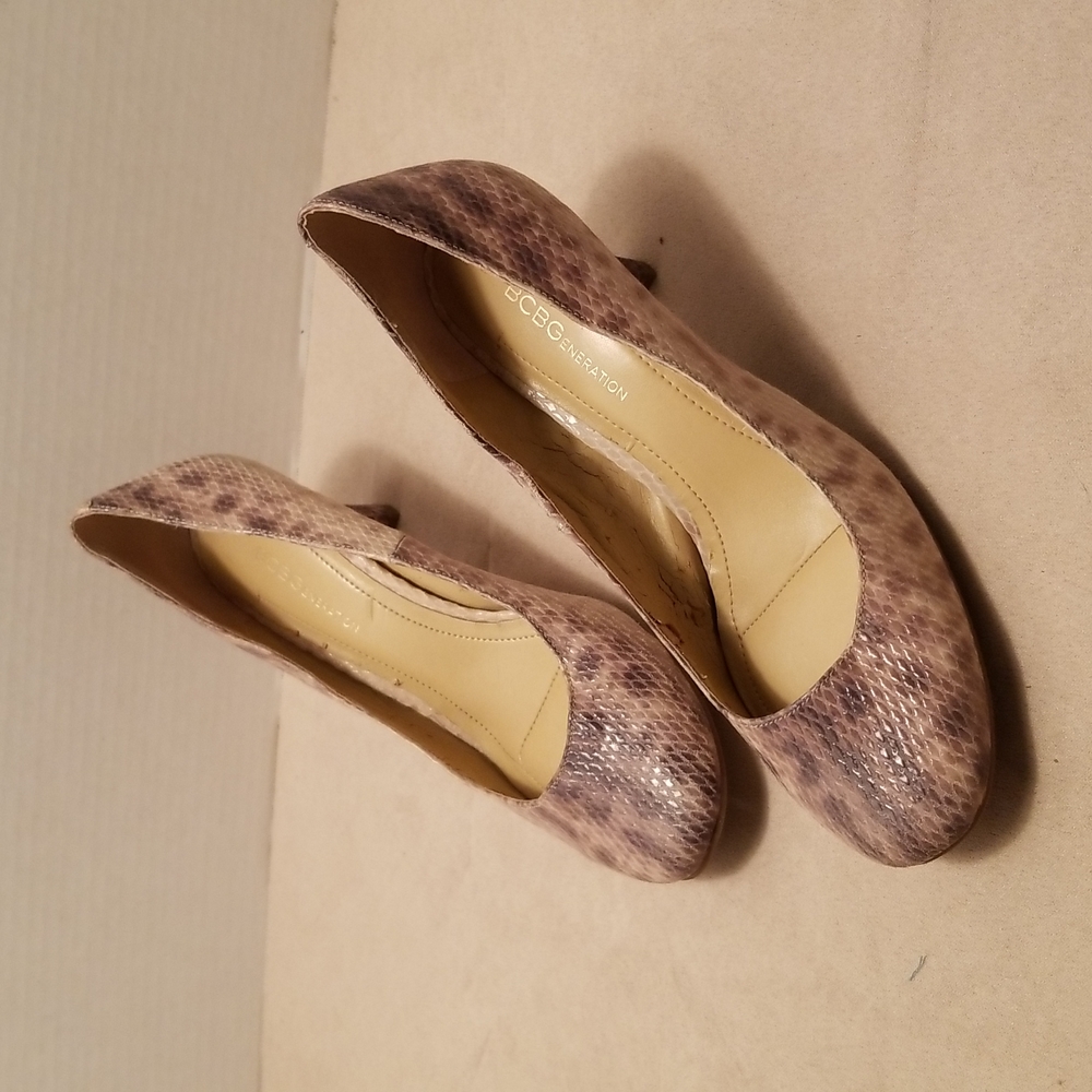 BCBGenerations Gumby Faux Snakeskin Heel